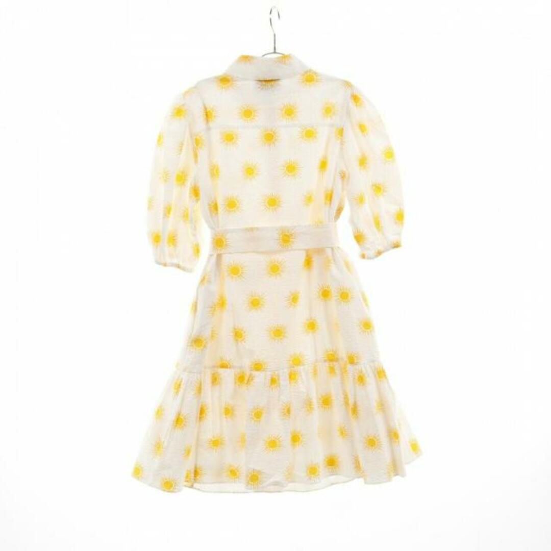 kate spade new york(ケイトスペードニューヨーク)のSuns Lake Dress シャツワンピース 太陽 ホワイト オレンジイエロー レディースのワンピース(その他)の商品写真