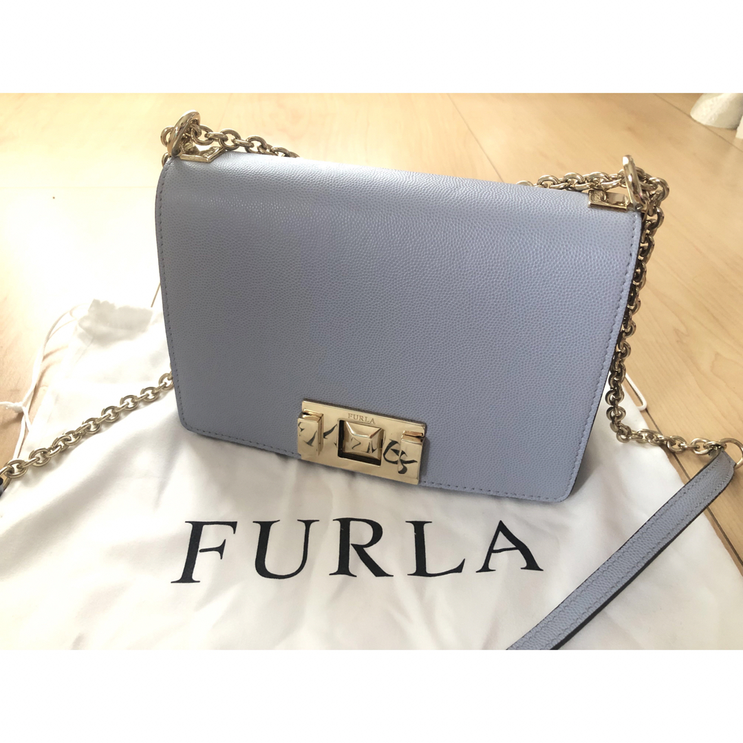 【FURLA 美品】ショルダー チェーン バッグ