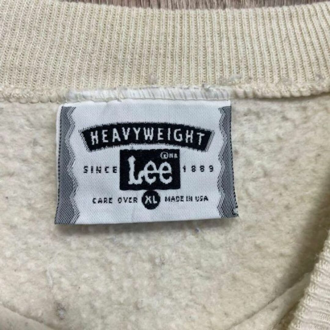 Lee - Lee リー スウェット アイボリー ゆるダボ サイズXL 刺繍ロゴの