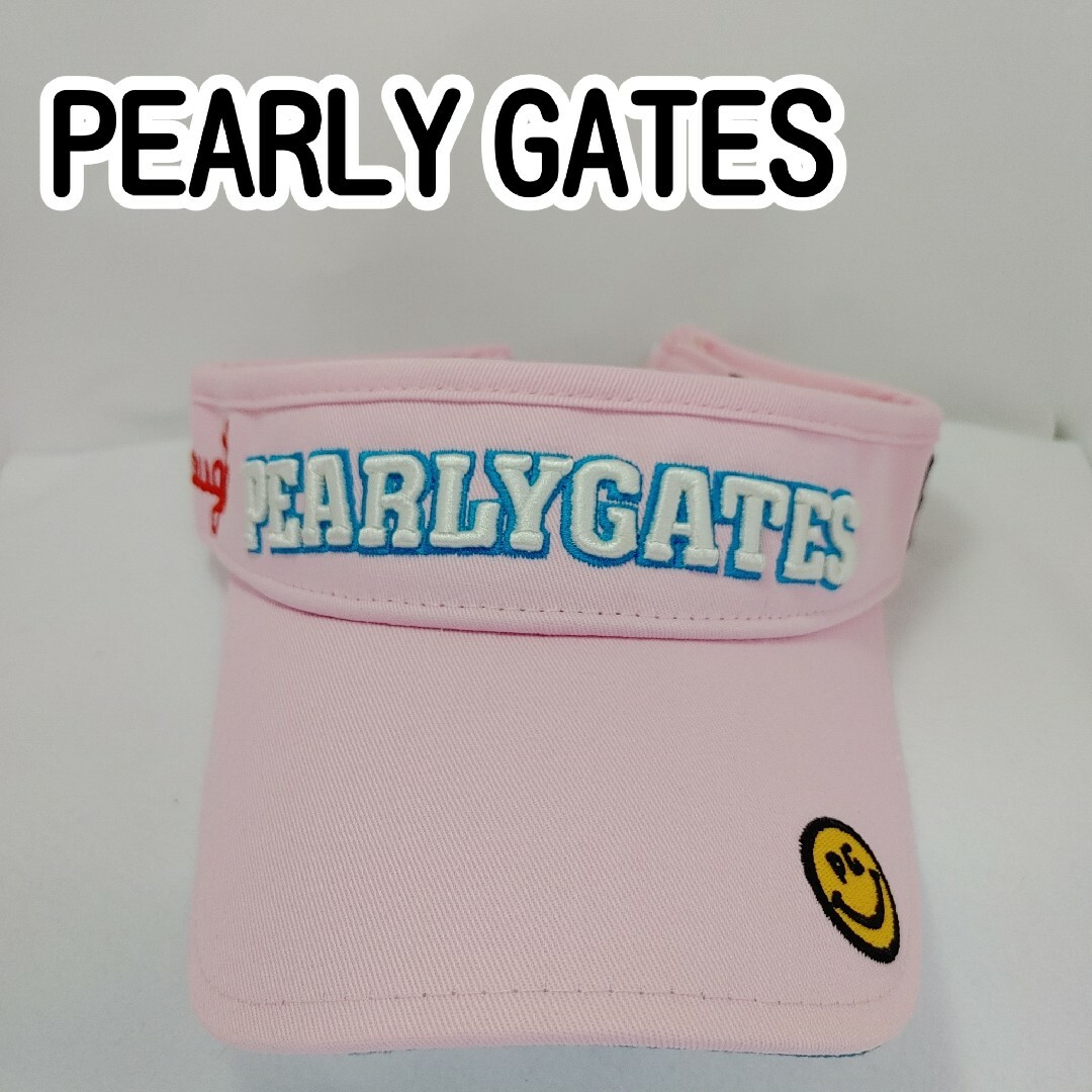 PEARLY GATES(パーリーゲイツ)のPEARLY GATES サンバイザー ピンク【0249】 スポーツ/アウトドアのゴルフ(ウエア)の商品写真