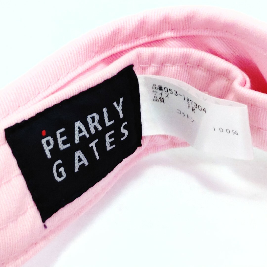 PEARLY GATES(パーリーゲイツ)のPEARLY GATES サンバイザー ピンク【0249】 スポーツ/アウトドアのゴルフ(ウエア)の商品写真