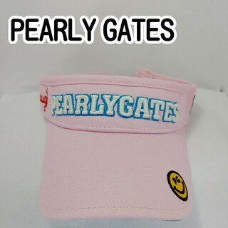 パーリーゲイツ(PEARLY GATES)のPEARLY GATES サンバイザー ピンク【0249】(ウエア)