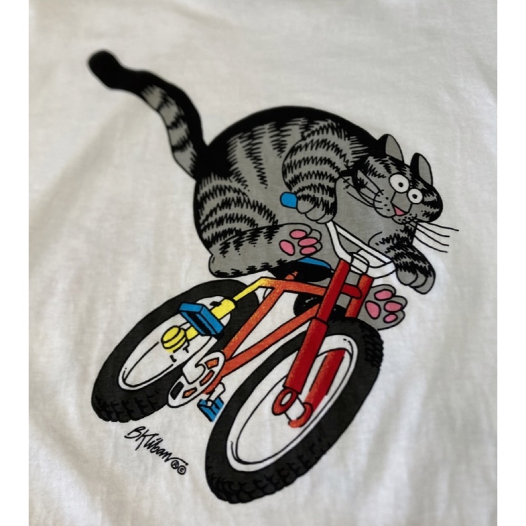 美品 90s クリバンキャット 自転車Tシャツ M クレイジーシャツ