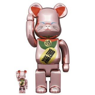 ベアブリック(BE@RBRICK)のBE@RBRICK 招き猫 開運 桃金メッキ 100％ & 400％ 2箱セット(キャラクターグッズ)