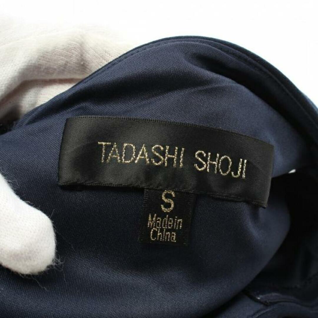 TADASHI SHOJI(タダシショウジ)の ドレープ ワンピース ノースリーブ ネイビー レディースのワンピース(その他)の商品写真