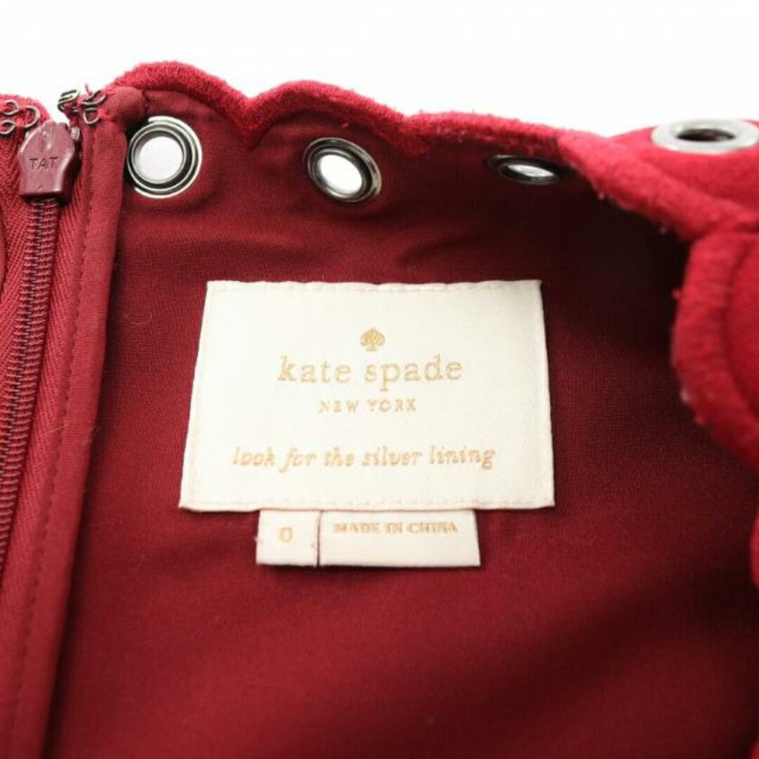 kate spade new york(ケイトスペードニューヨーク)の ワンピース 長袖 バーガンディ 金具 レディースのワンピース(その他)の商品写真