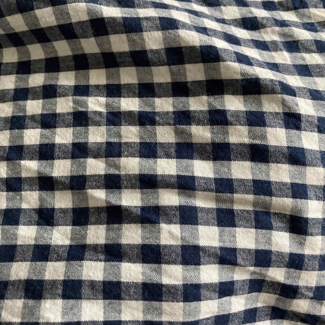 青白ギンガムチェックのバルーンロングスカート レディースのスカート(ロングスカート)の商品写真
