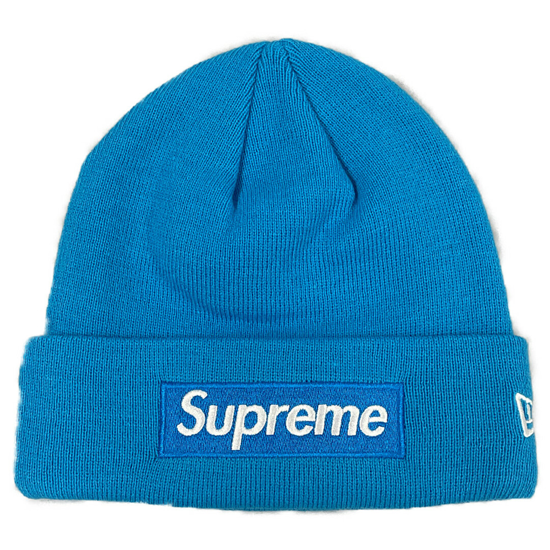 SUPREME シュプリーム 18AW NEW ERA ニューエラ BOX Logo Beanie ボックスロゴ ビーニー ニットキャップ ブルー 正規品 / 31684