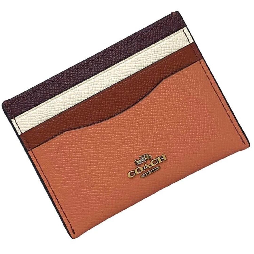 コーチ カードケース ピンクベージュ ブラウン 美品 - 名刺入れ/定期入れ