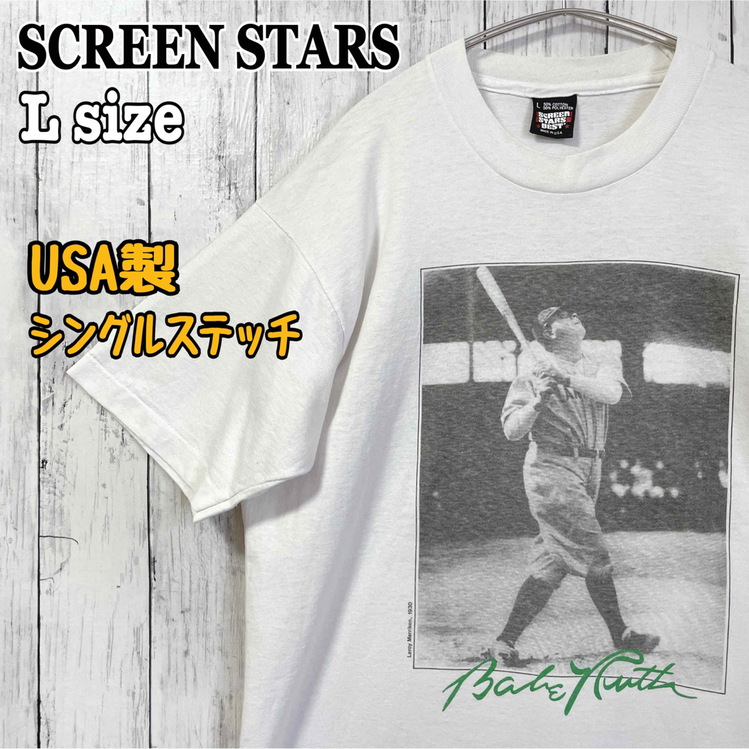 SCREEN STARS USA製シングルステッチ ベーブルース バンビーノ