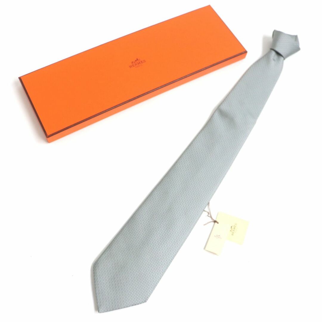☆美品☆ HERMES エルメス 758851T H柄 シルク ネクタイ