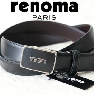 ✨新品☆renoma、リザード蜥蜴型押し=本革ベルト