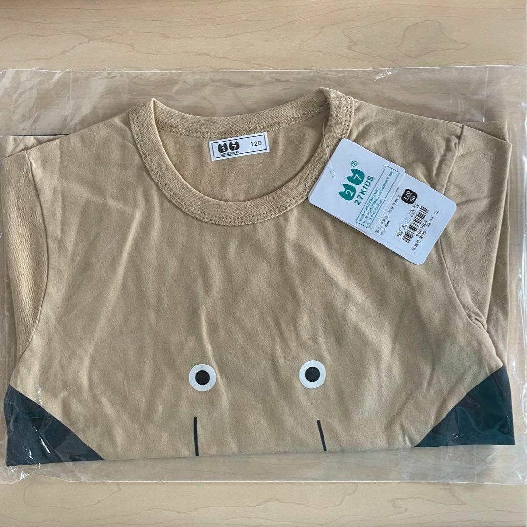 新品 ゾウさんTシャツ 120センチ キッズ アニマル カットソー 綿100% キッズ/ベビー/マタニティのキッズ服男の子用(90cm~)(Tシャツ/カットソー)の商品写真