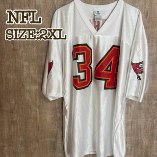 Reebokリーボック　NFL タンパベイ・バッカニアーズ　ゲームシャツ　2XL(Tシャツ/カットソー(半袖/袖なし))