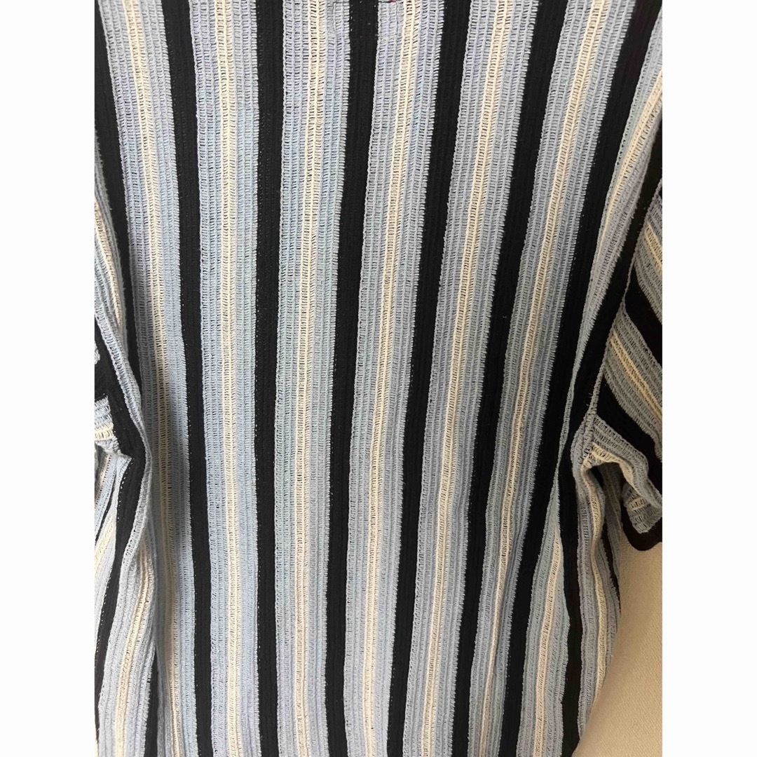 Supreme - Supreme Open Knit Stripe Zip Polo 22ssの通販 by ひろー's