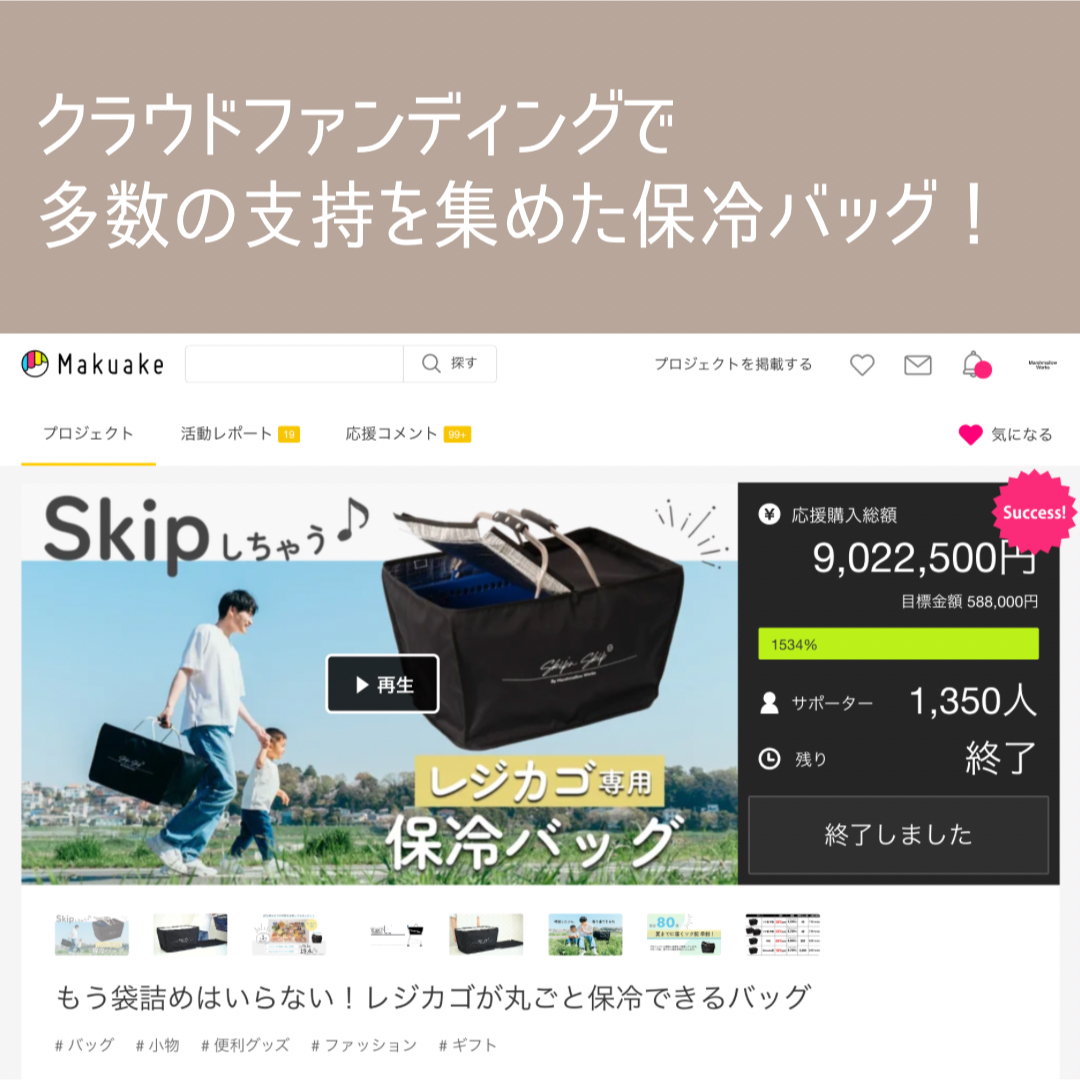 もう袋詰めはいらない！レジカゴが丸ごと保冷できるバッグ レディースのバッグ(エコバッグ)の商品写真