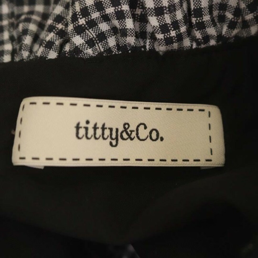 titty&co(ティティアンドコー)のティティー&コー 22SS メローデザインチェックワンピース ロング フリル レディースのワンピース(ロングワンピース/マキシワンピース)の商品写真