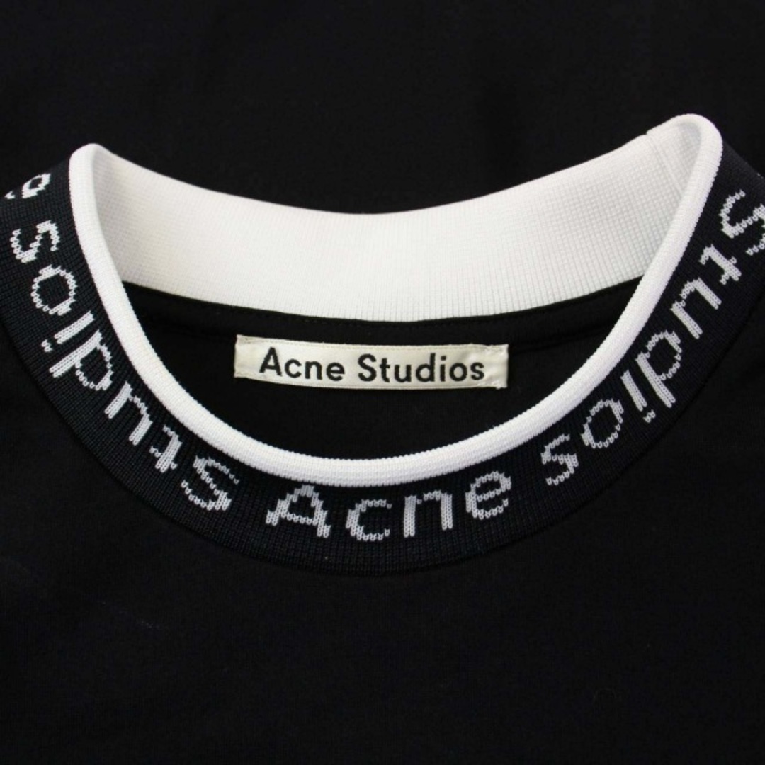 Acne Studios NAVID Tシャツ ハイネック 半袖 ロゴ S 黒 4