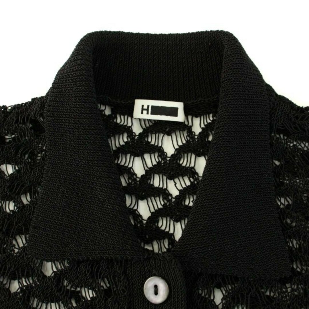 H COTTON NYLON CORD COLLAER KNIT カーディガン-hybridautomotive.com