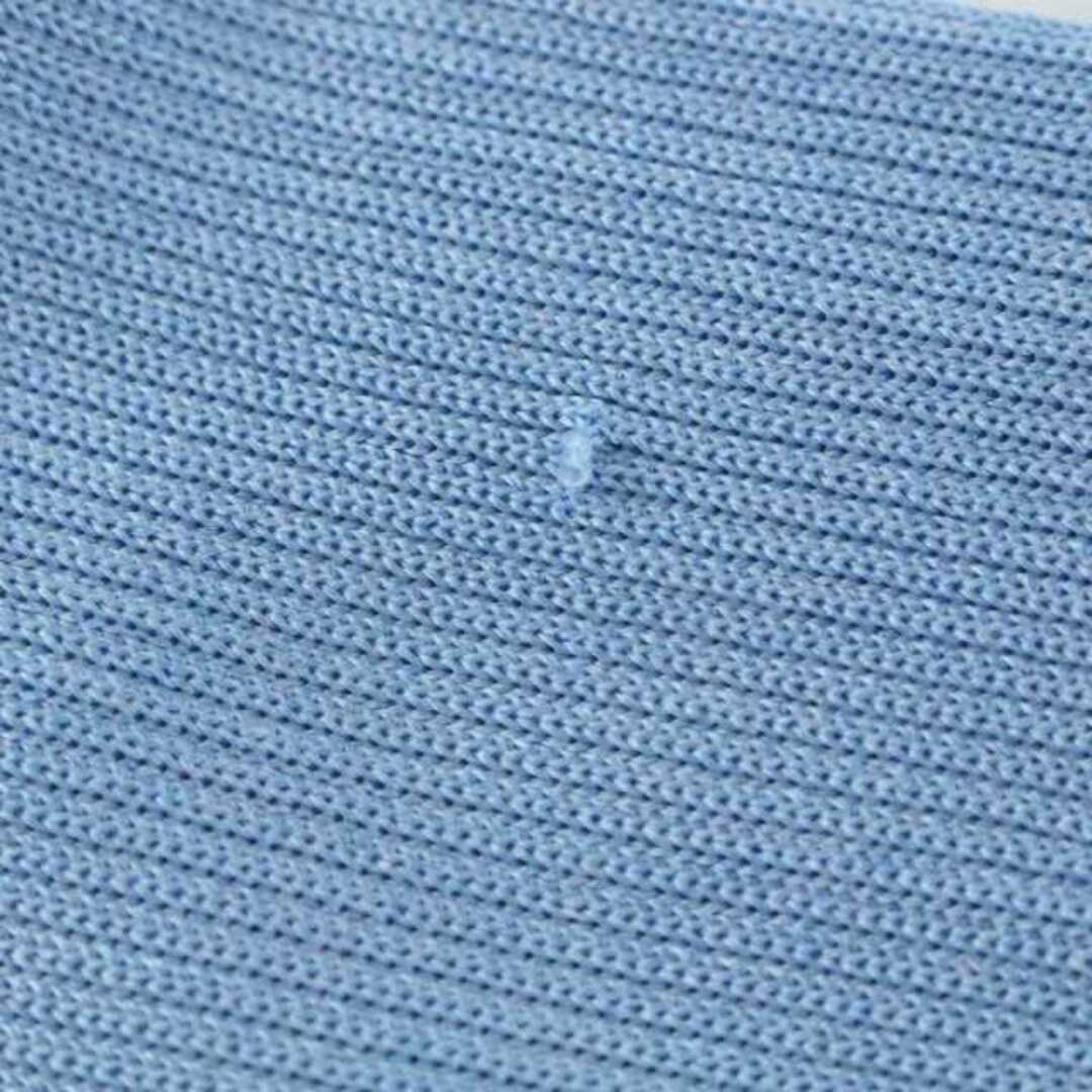 ANAYI(アナイ)のアナイ リブニット カットソー クルーネック ペプラム 七分袖 38 水色 レディースのトップス(ニット/セーター)の商品写真