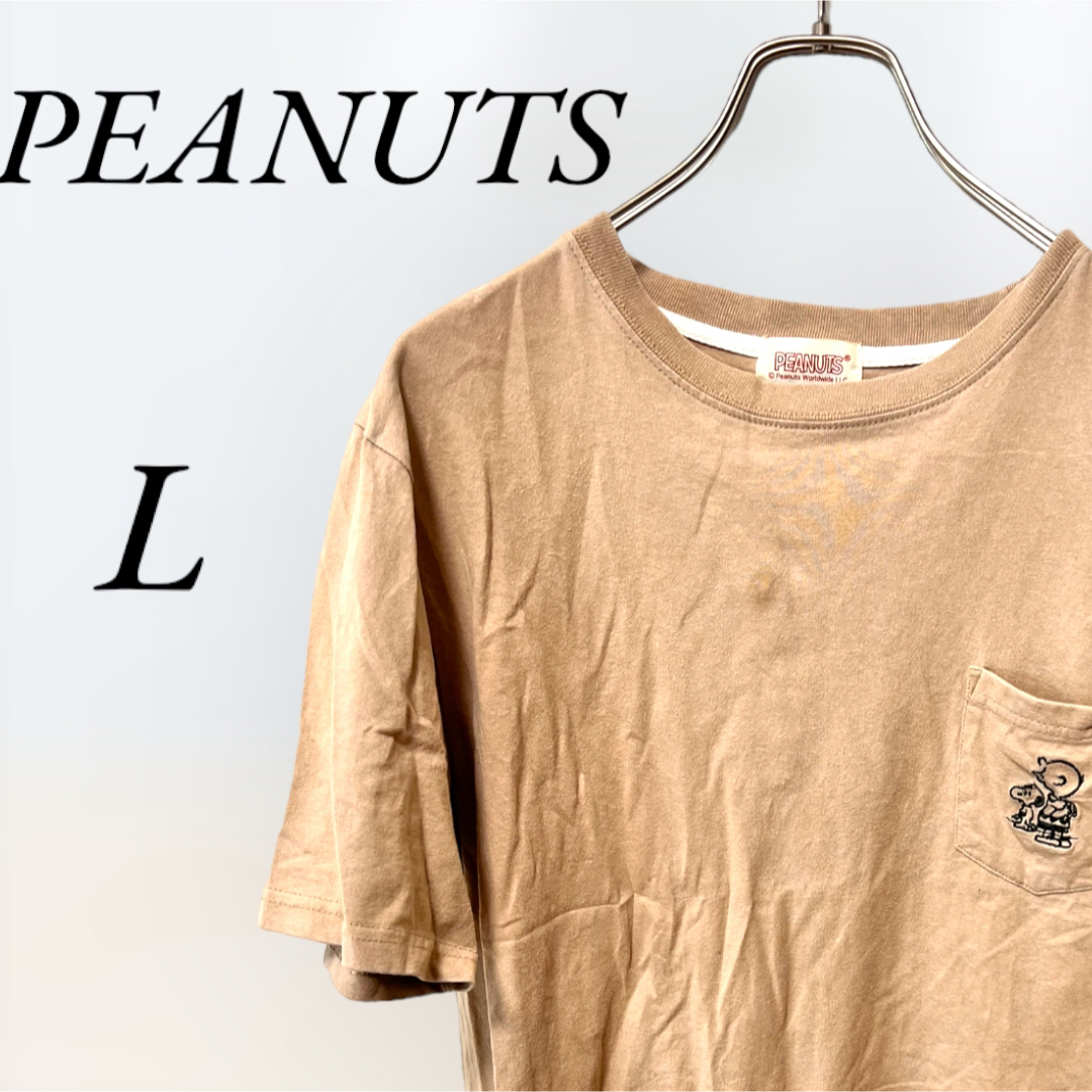 PEANUTS(ピーナッツ)の★綿100%★PEANUTS ピーナッツ　スヌーピー半袖Tシャツ　Lサイズ メンズのトップス(Tシャツ/カットソー(半袖/袖なし))の商品写真