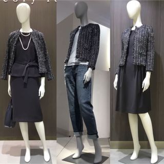 theory luxe セオリーリュクス　ツイード　ノーカラー　ジャケット　36