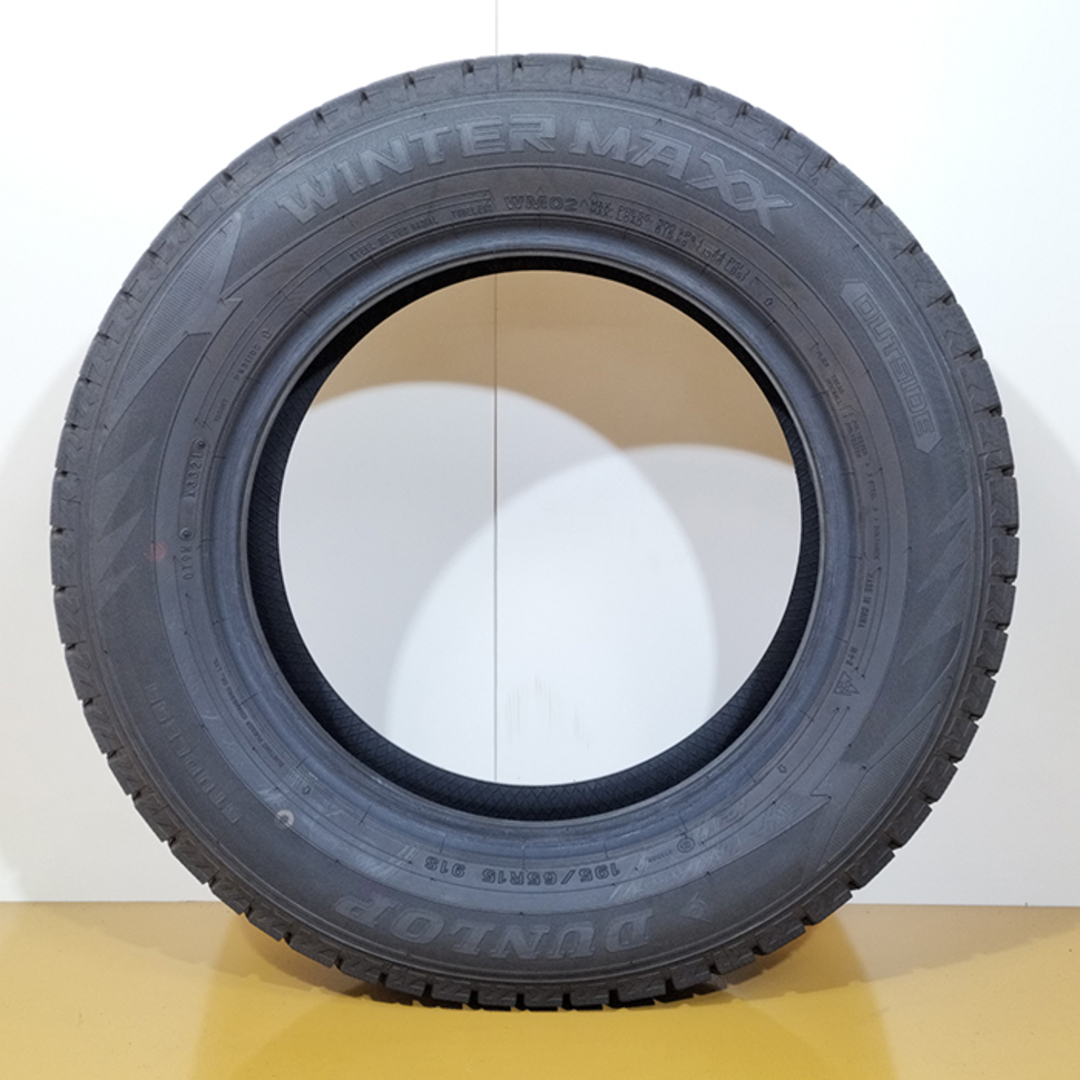 送料無料 バリ山 DUNLOP ダンロップ 195/65R15 91S WINTER MAXX WM02 冬タイヤ スタッドレスタイヤ 4本セット [  W2582 ] 【中古タイヤ】2021年製