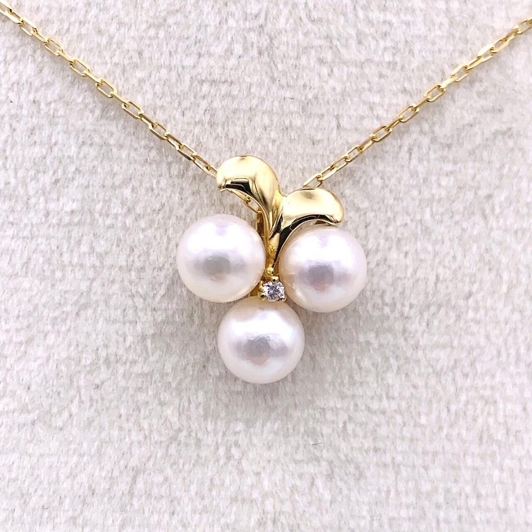 ✴︎極美品　MIKIMOTO ミキモト K18 アコヤパール ダイヤ ネックレス