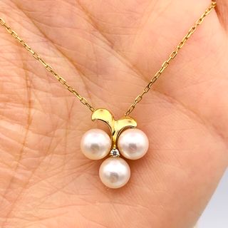 MIKIMOTO - ✴︎極美品 MIKIMOTO ミキモト K18 アコヤパール ダイヤ