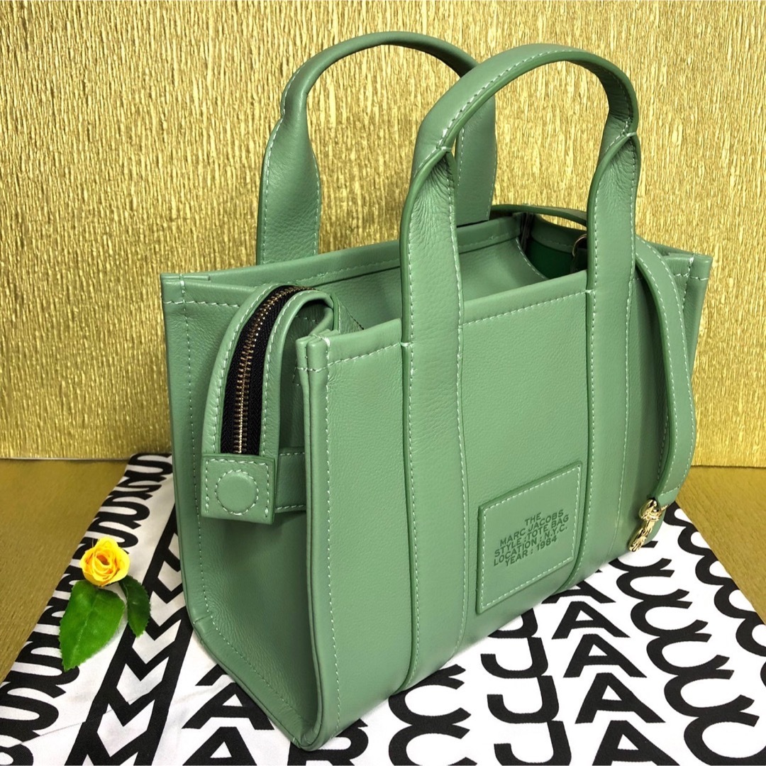 MARK JACOBS ミニトートバッグ レザー グリーン 【新品】