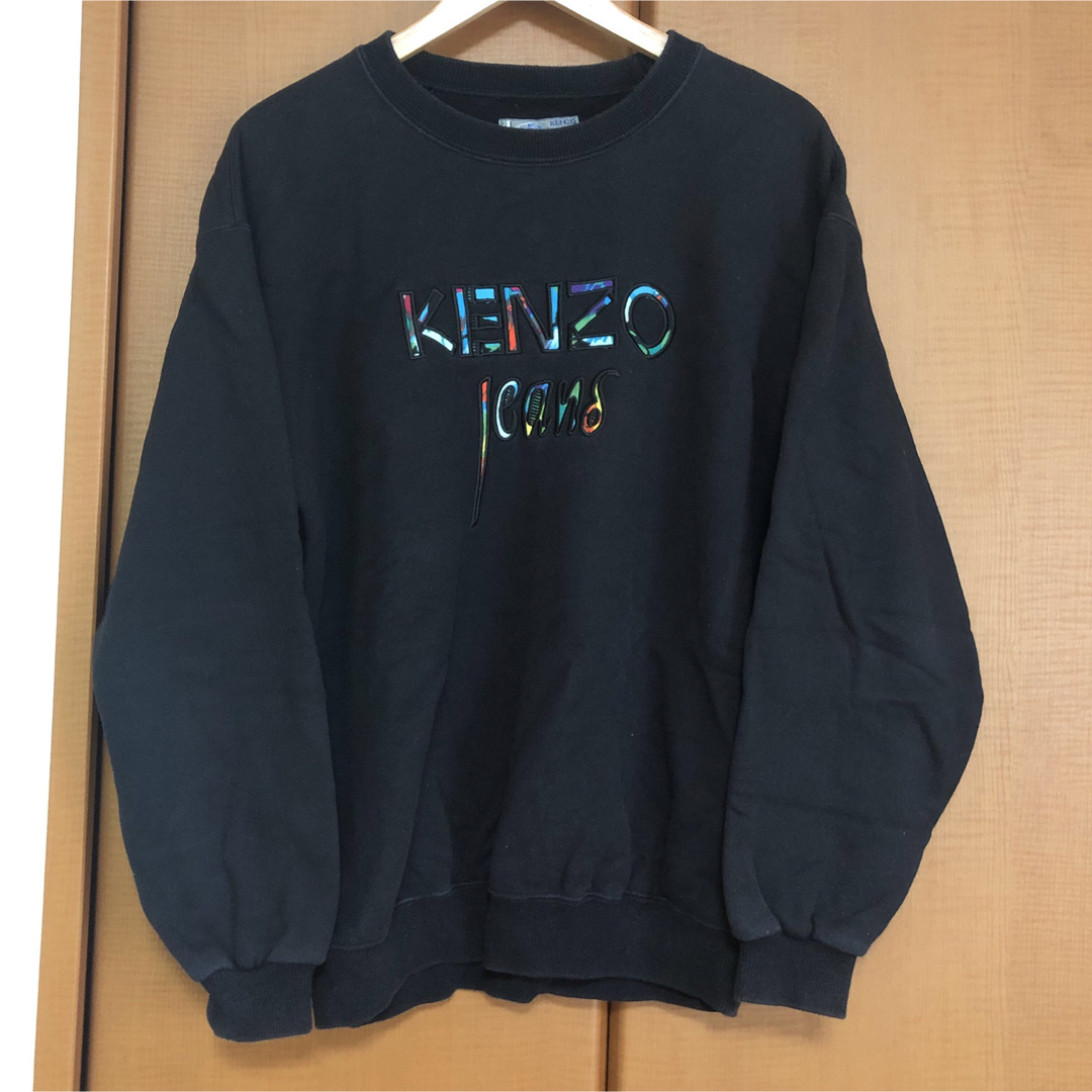 90s KENZO ケンゾー スウェット 長袖トレーナー サイズF 黒 日本製