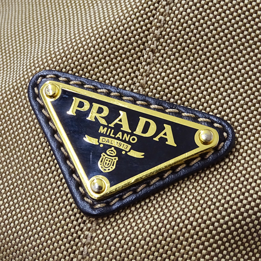 プラダ PRADA バッグ レディース ブランド ハンドバッグ トートバッグ ロゴジャガード キャンバス ブラウン おしゃれ 大人 おでかけ