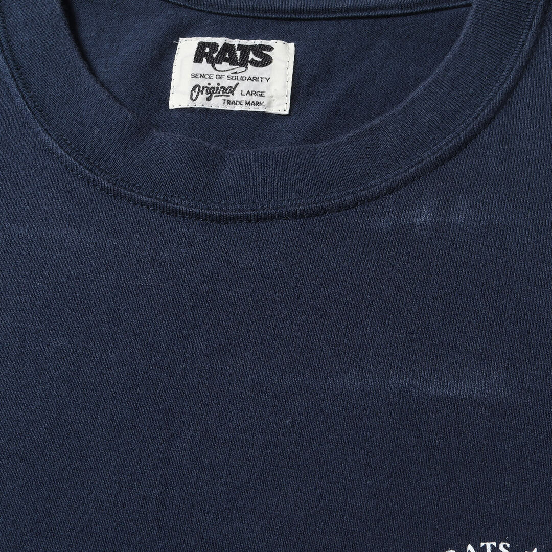 RATS ラッツ Tシャツ サイズ:L サークルロゴ クルーネック 半袖 Tシャツ CIRCLE LOGO TEE 19SS ネイビー 紺 トップス カットソー 【メンズ】