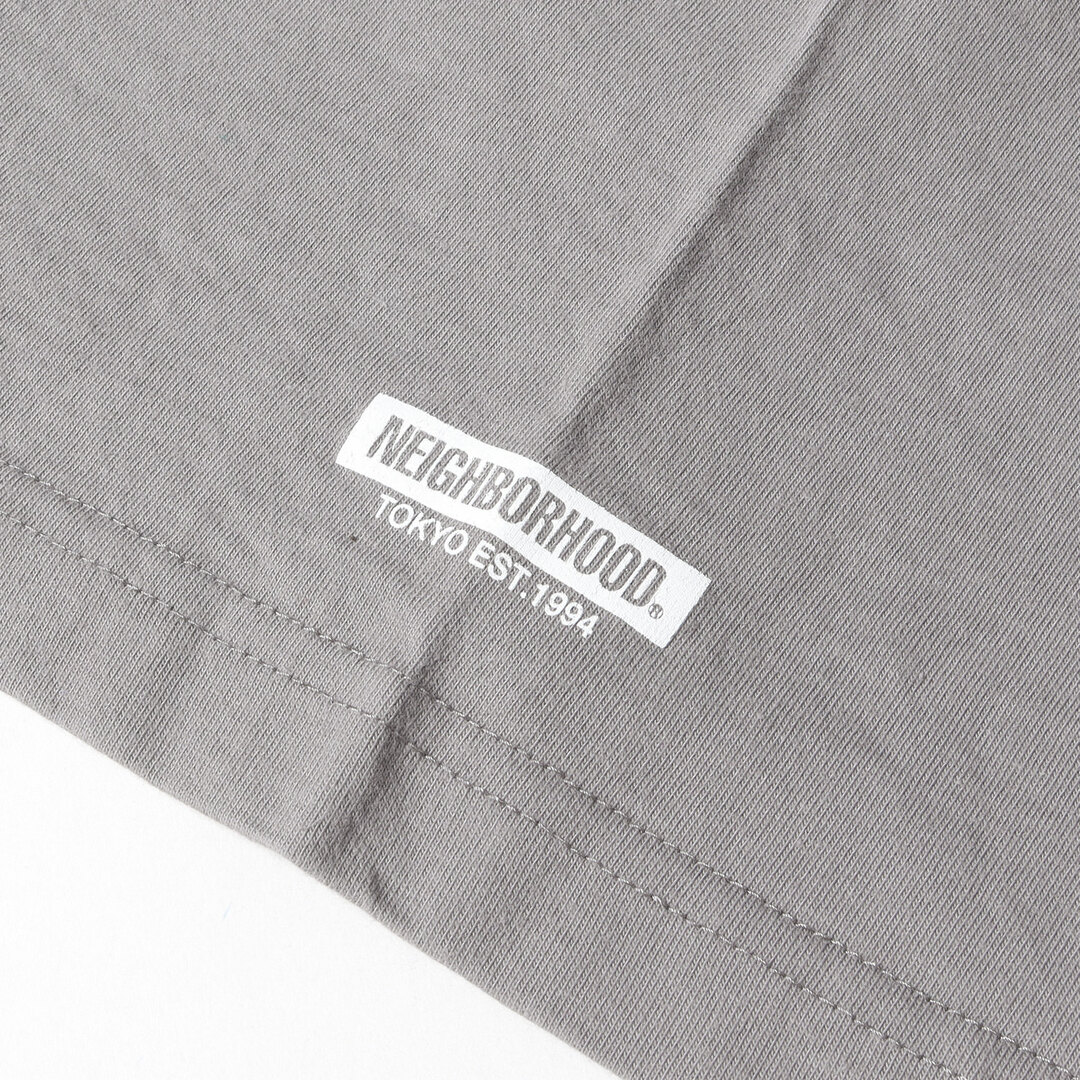 NEIGHBORHOOD ネイバーフッド Tシャツ サイズ:M 22SS ボックスロゴ クルーネック 半袖 Tシャツ NH-14 / C-TEE. SS チャコール トップス カットソー 【メンズ】 4