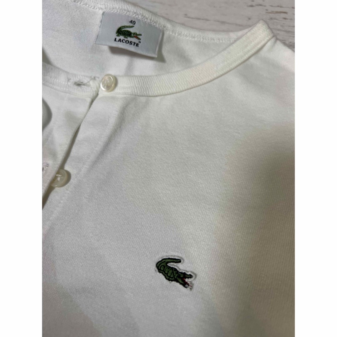 LACOSTE(ラコステ)のラコステ　ワンポイントカットソーカーディガンサイズ40 レディースのトップス(カーディガン)の商品写真