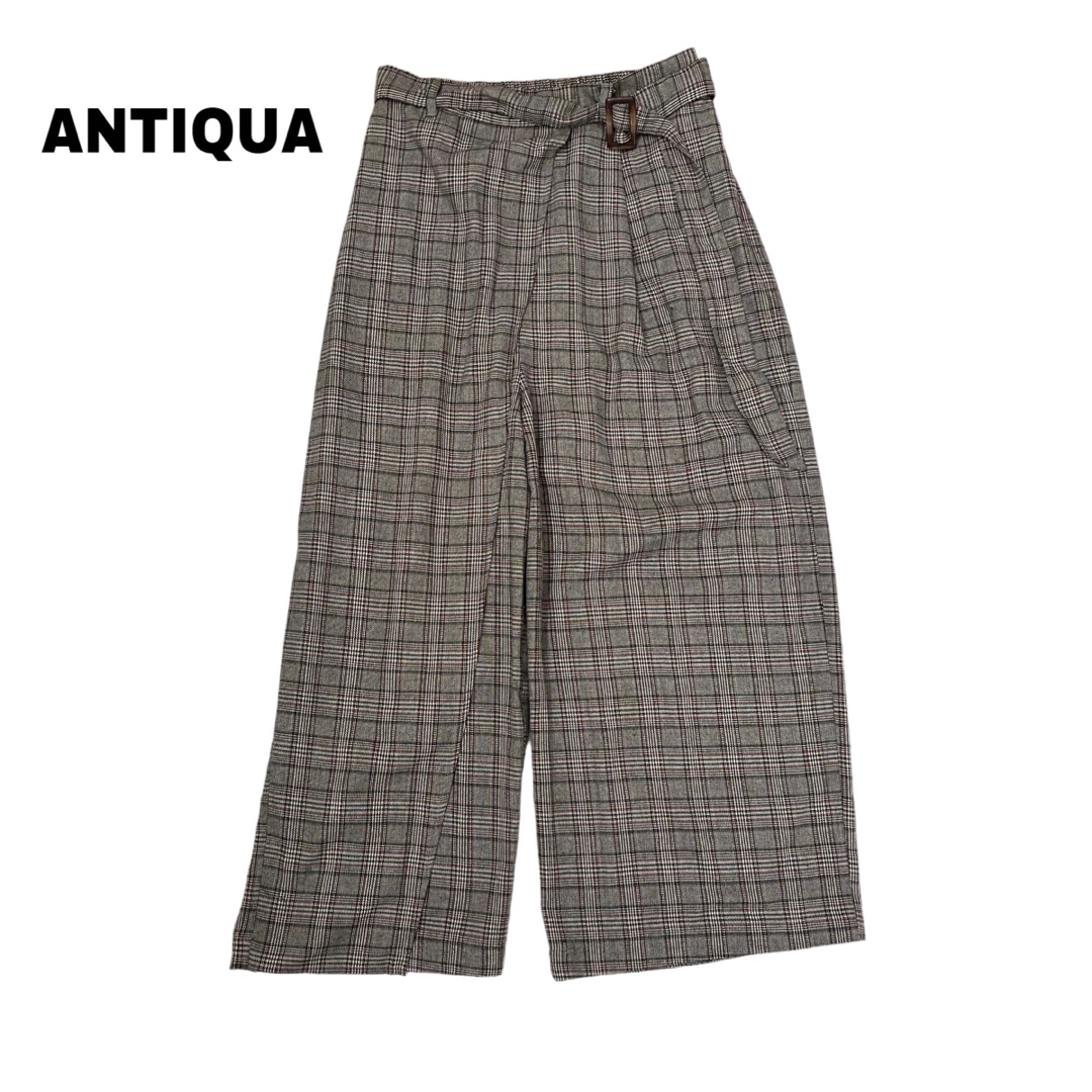 【 antiqua patterntorso 】ラップワイドパンツ