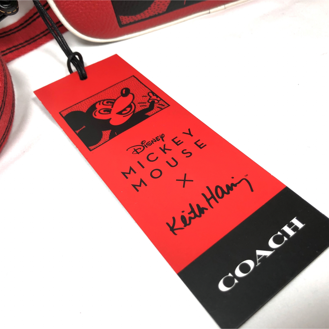 【新品】COACH コーチ クロスボディ ミッキー キース ヘリング レッド