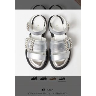 ダイアナ(DIANA)のビジューバックルサンダル♡厚底サンダル(サンダル)