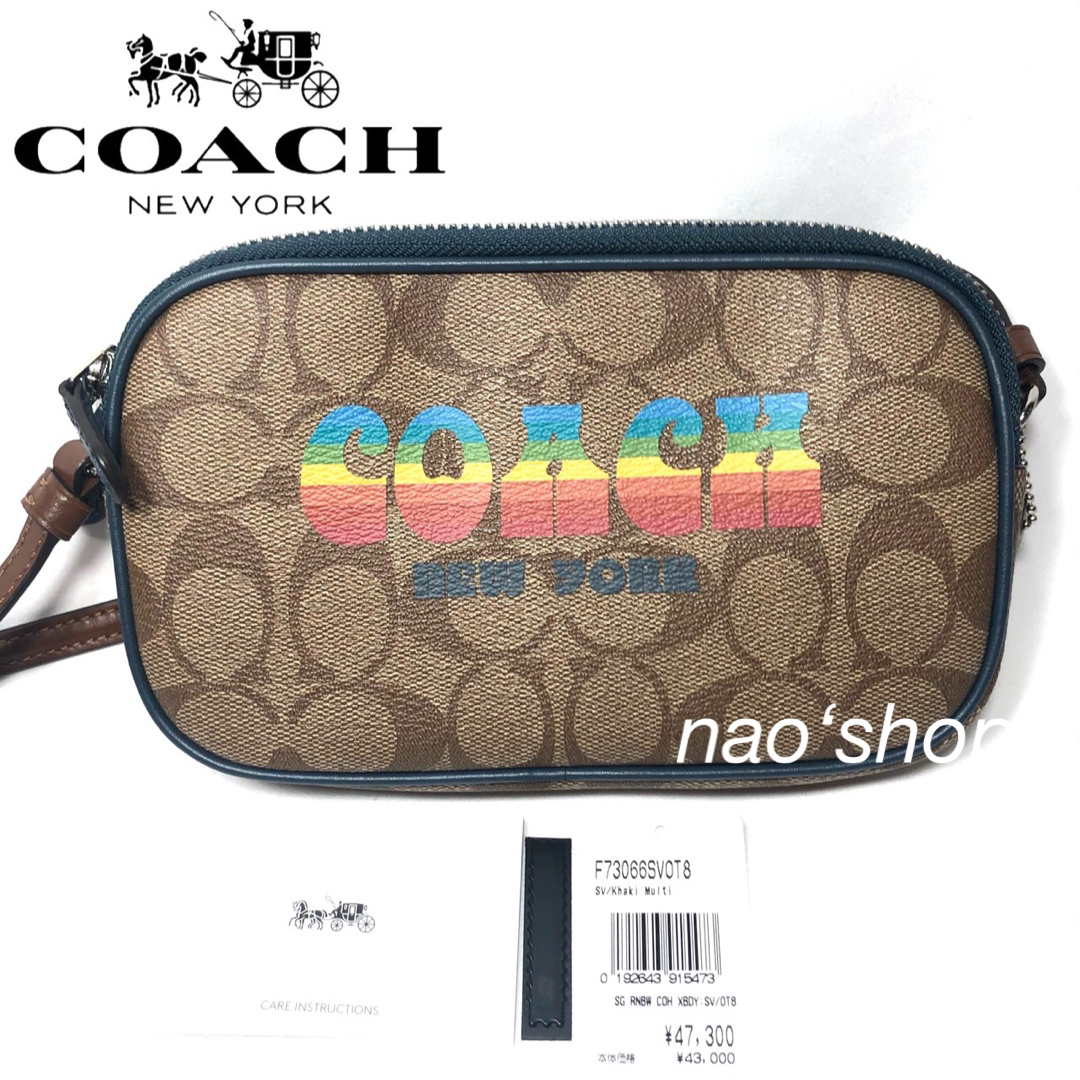 【新品】COACH コーチ ポーチ クロスボディ シグネチャー アニメーション