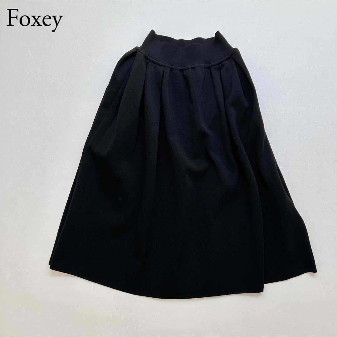 FOXEY BOUTIQUE フォクシー フレアスカート タックプリーツ-
