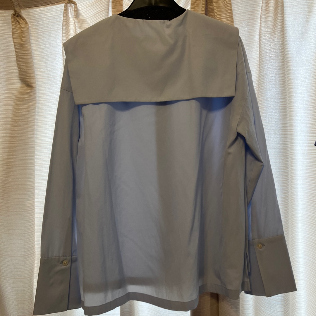 PLST(プラステ)のPLST ブルー　セーラーカラーシャツ レディースのトップス(シャツ/ブラウス(長袖/七分))の商品写真