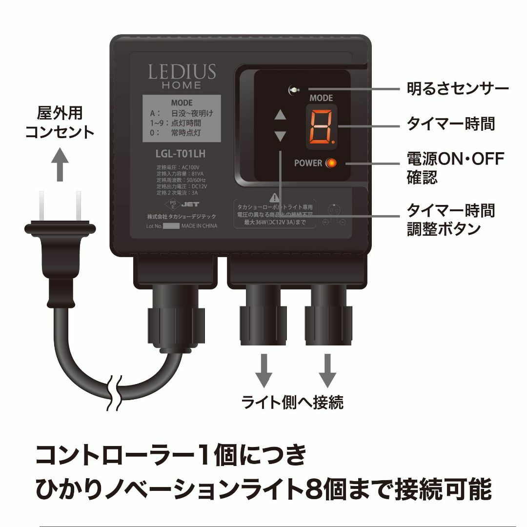 タカショー ひかりノベーション 間のひかり 基本セット 防水 屋外