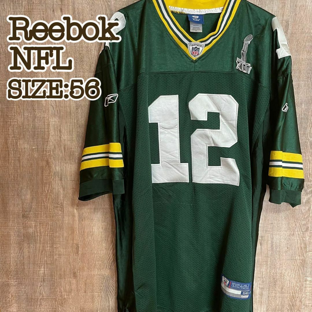 Reebok(リーボック)のReebok リーボック　NFL グリーンベイ・パッカーズ　ゲームシャツ　56 メンズのトップス(Tシャツ/カットソー(半袖/袖なし))の商品写真