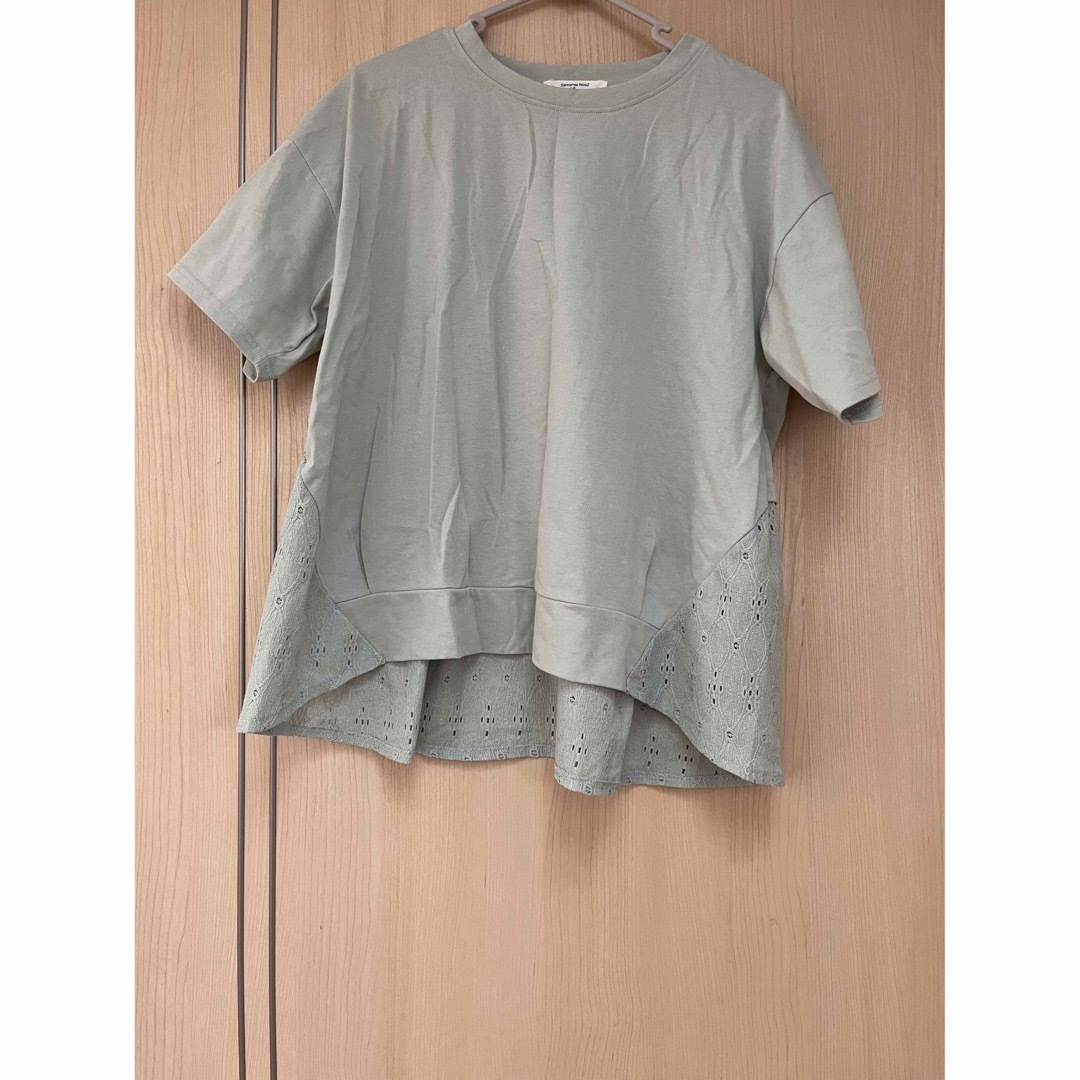 SM2(サマンサモスモス)のSamansa Mos2 blue バックタック切替プルオーバー　 レディースのトップス(Tシャツ(半袖/袖なし))の商品写真