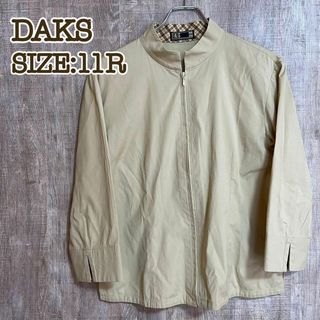 ダックス(DAKS)のDAKS ダックス　ライトブルゾン　7分丈　ベージュ　タータンチェック　11R(ブルゾン)