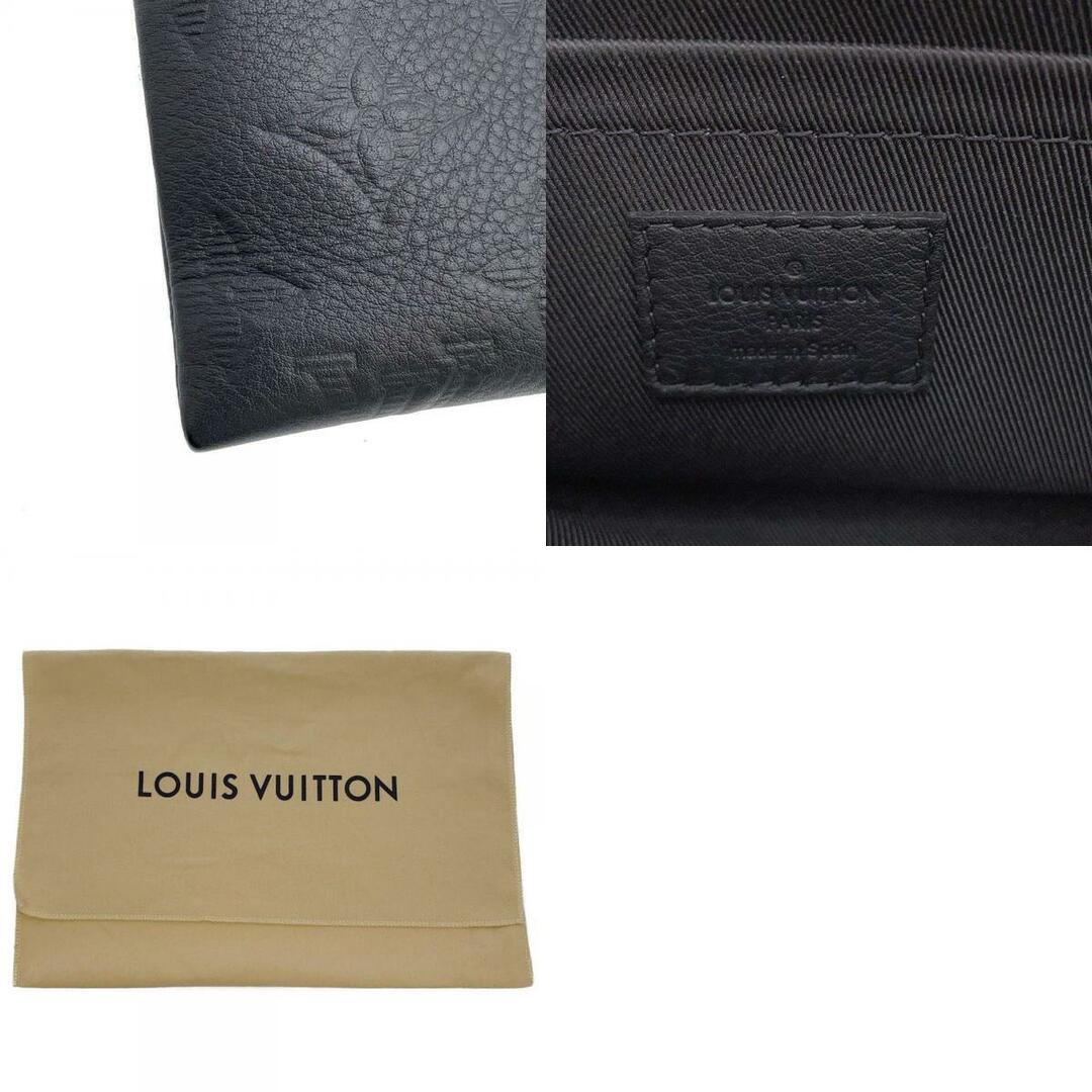 ルイヴィトン クラッチバッグ モノグラム シャドウ ポシェット・トゥ・ゴー M81570 LOUIS VUITTON メンズ 黒