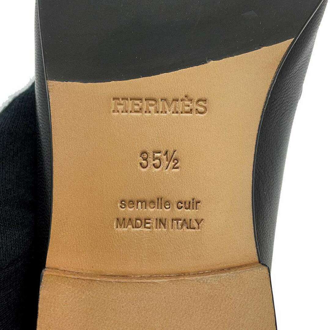 エルメス ローファー モカシン コレット ルリ レザー レディースサイズ 35 1/2 HERMES 靴 黒