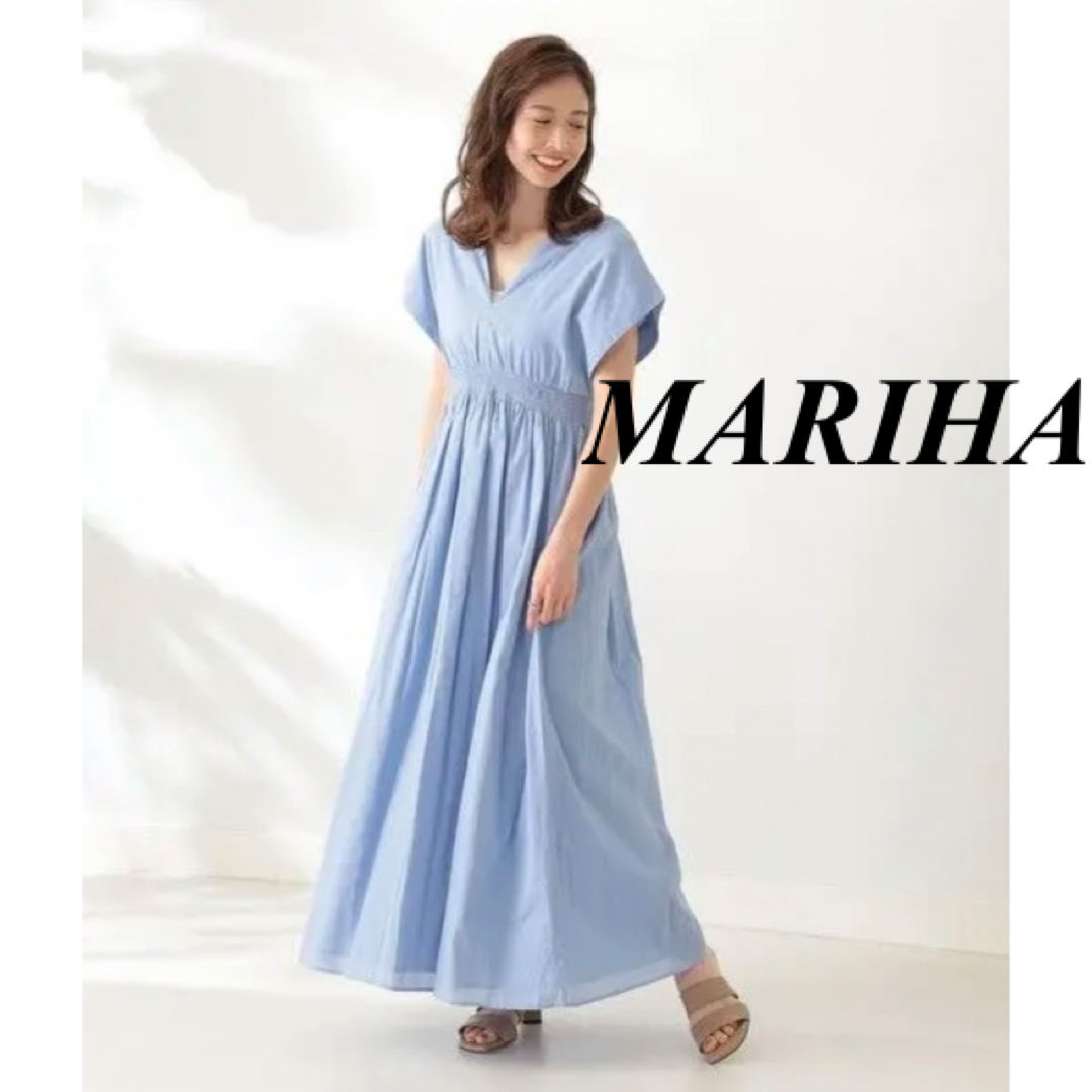 MARIHA(マリハ)の【新品未使用タグ付き】MARIHA 夏の光のドレス　ブルー　完売品　NOBLE レディースのワンピース(ロングワンピース/マキシワンピース)の商品写真