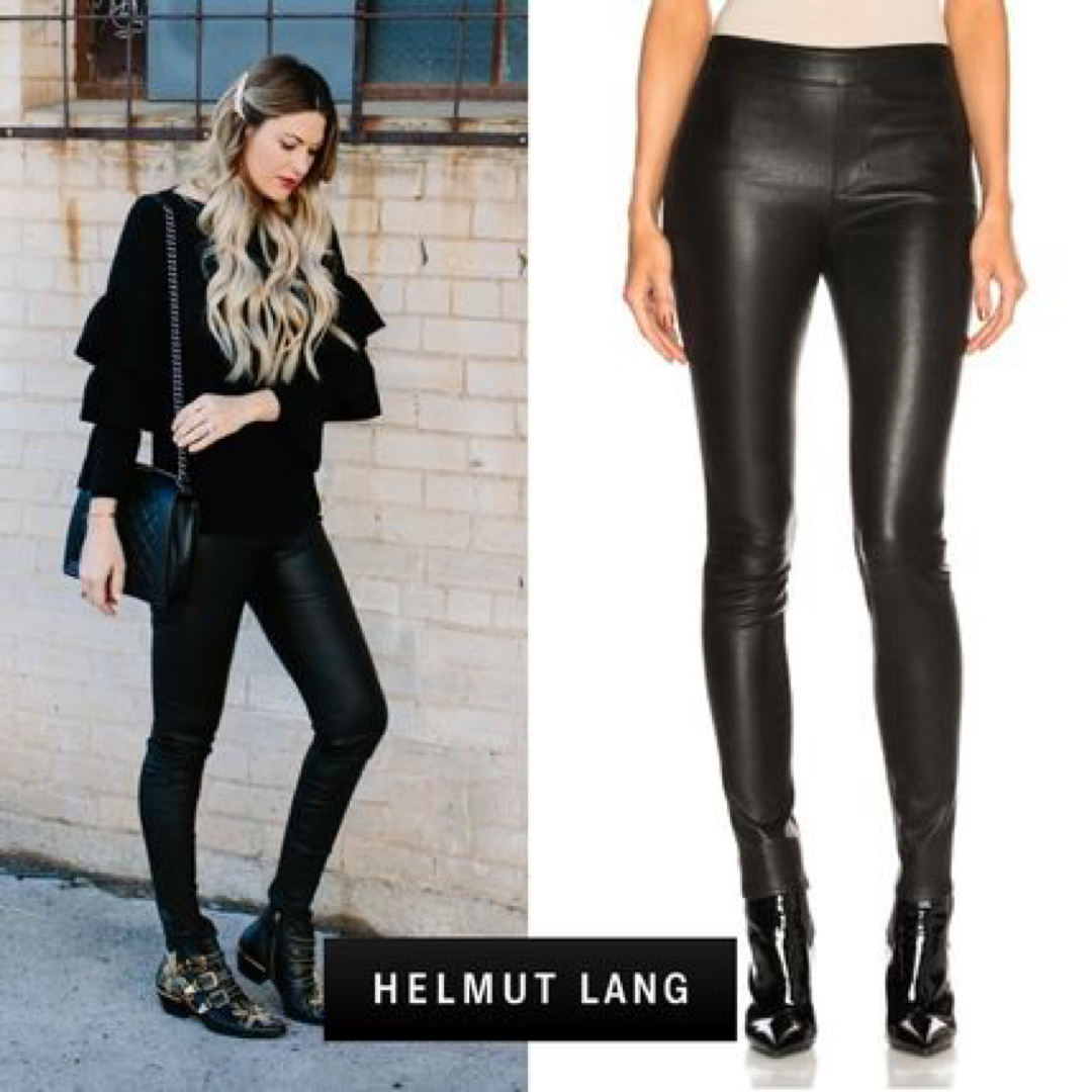 美品 HELMUT LANG ヘルムートラング レザー パンツ-