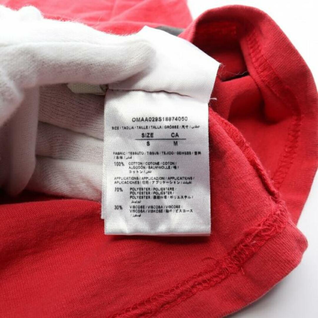 OFF-WHITE(オフホワイト)のOFF-WHITE × Champion Tシャツ カットソー ピンクレッド ブラック ダメージ加工 18SS メンズのトップス(Tシャツ/カットソー(半袖/袖なし))の商品写真